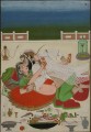 1830年頃ウダイプールのパレステラスでセックスするカップルがセクシー
